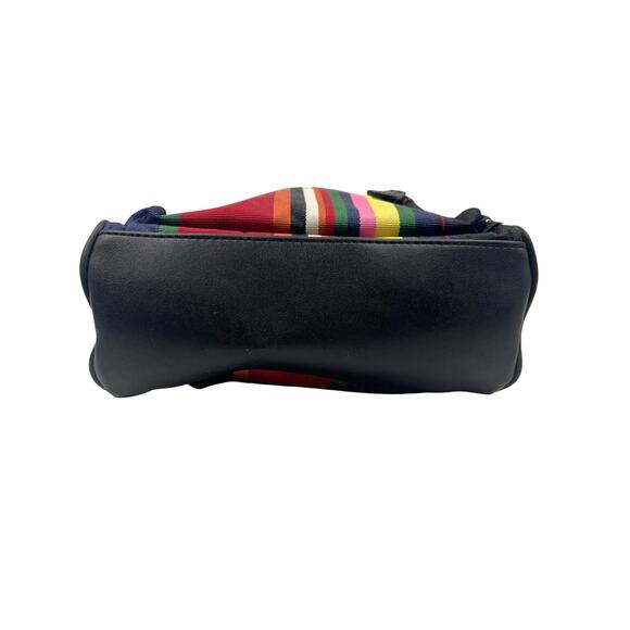 Villager by Liz Claiborne Womens Vintage 90s Striped Triangle Backpack Sling Bag - Picture 14 of 16